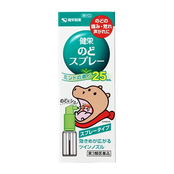 【第3類医薬品】 健栄製薬 健栄のどスプレー 25mL