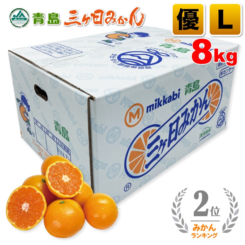 三ヶ日青島みかん 優品 Lサイズ 8kg