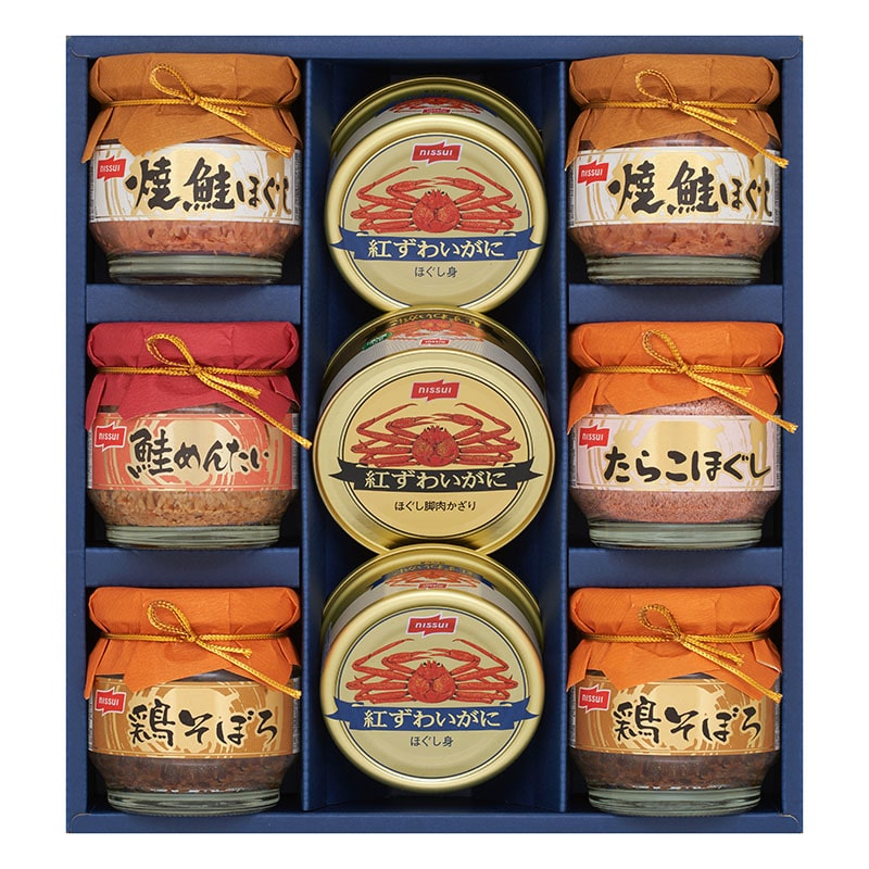 70023 ニッスイ 紅ずわいがに缶詰・瓶詰詰合せ BK-50C