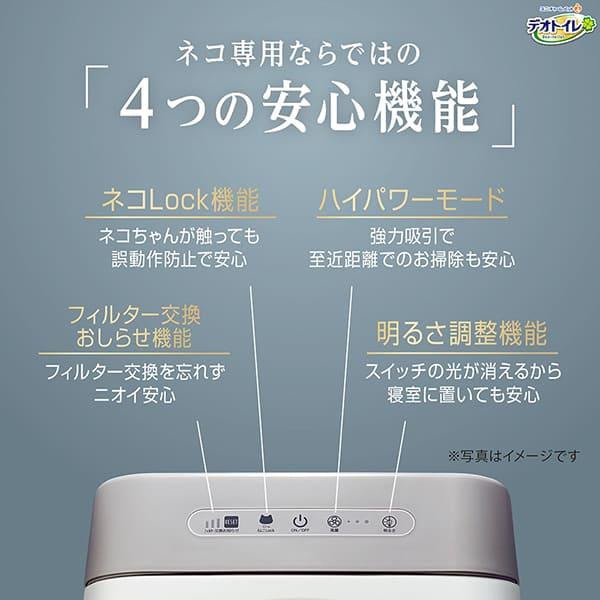 ネコ専用ならではの4つの安心機能